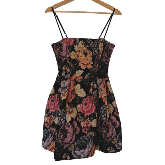 Rinascimento Floral Tapestry Fit And Flare Mini Dress Made In Italy S Holiday - Picture 1 of 11